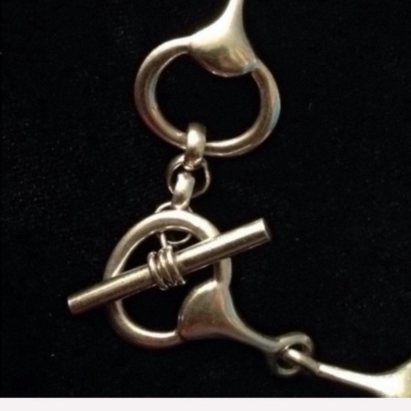 Sterling Silver Equestrian Style Horse-bit Toggle Bracelet - Picture 7 of 16